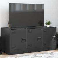 Tv-meubel 99x39x44 cm staal zwart Tv-meubel 99x39x44 cm staal zwart