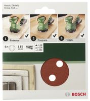 Bosch Accessories 2609256A19 Excenterschuurpapier Met klittenband, Geperforeerd Korrelgrootte 180 (Ø) 115 mm 5 stuk(s) - thumbnail