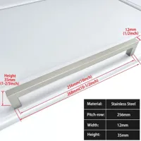 Zwart Vierkant Meubelhandvat - Aluminiumlegering | Verschillende Maten | Inclusief Schroeven