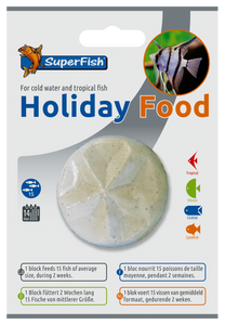 Superfish Holiday Food 1x - 2 Weken Voer Voor 15 Aquariumvissen - Langdurig Vakantievoer