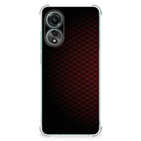 OPPO A78 4G Doorzichtige Silicone Hoesje Geruit Rood - thumbnail