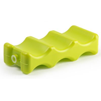PlasticForte Koelelementen voor blikjes - 22 x 9 cm - groen - blikken koelelement