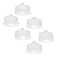 HOFTRONIC™ 6x Dimbare LED module - Vervangt GU10 - Lage inbouwdiepte - 6000K daglicht wit - 3.8 Watt - 270 Lumen - Universeel - Ultra dun