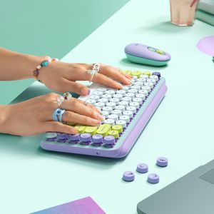 Logitech POP Keys Wireless Mechanical Keyboard With Emoji Keys toetsenbord Universeel Bluetooth QWERTY Engels Muntkleur