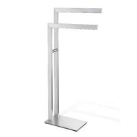 Zack LINEA Handdoekstandaard - 80x40x15cm - dubbel - mat geborsteld RVS 40377