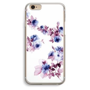 Waterverf bloemen: iPhone 6 / 6S Transparant Hoesje