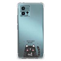 otorola Moto G72 Stevig Bumper Hoesje Cat Good Day