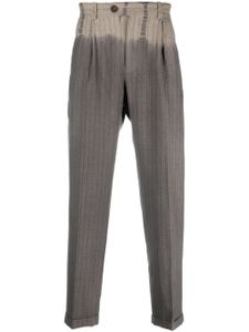 Suzusan pantalon de costume à fines rayures - Gris