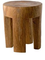 POLSPOTTEN tabouret Round en bois à quatre pieds - Marron