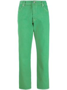 FRAME pantalon droit à patch logo - Vert