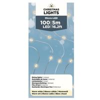 Kerstverlichting Streng Zilverdraad Warmwit 495 cm 100 Lampjes Kerstverlichting Streng Zilverdraad Warmwit 495 cm 100 Lampjes