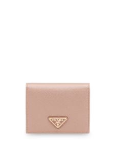 Prada petit portefeuille en cuir Saffiano - Rose