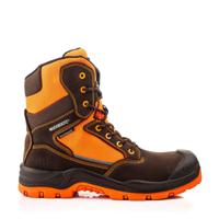 BuckBootz Werkschoen BVIZ1 Hoog S3 + KN | Zwart/Oranje BVIZ1OR | Maat - 00.176.086.46