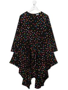 Stella McCartney Kids robe drapée à pois - Noir