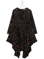 Stella McCartney Kids robe drapée à pois - Noir