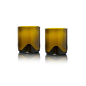 Rebottled Rebottled Glazen Short Drink 2-pack Olive