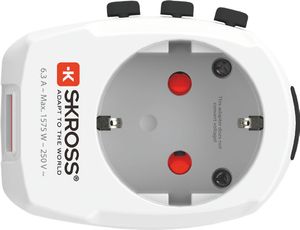 Skross PRO Light USB (2xA) - World netstekker adapter Universeel Wit