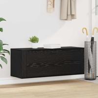 Schoenenkast Zwart eiken 100 x 35 x 38 cm Bewerkt hout