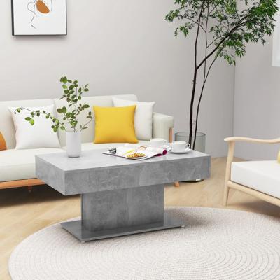 Salontafel 96x50x45 cm bewerkt hout betongrijs