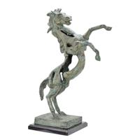 A PIERCED BRONZE SCULPTURE OF A HORSE