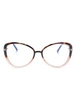 TOM FORD Eyewear lunettes de soleil à monture papillon - Marron - thumbnail