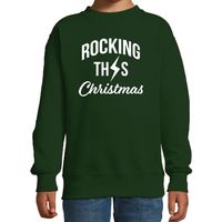 Rocking this Christmas foute Kerstsweater / Kersttrui groen voor kinderen 14-15 jaar (170/176)  - - thumbnail