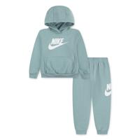 Nike Club Fleece Trainingspak Hooded Peuters Grijsgroen Wit