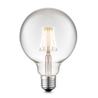 Edison Vintage LED filament lichtbron Globe - Helder - G95 Deco - Retro LED lamp - 9.5/9.5/13.5cm - geschikt voor E27 fitting - Dimbaar - 6W 700lm 3000K - warm wit licht