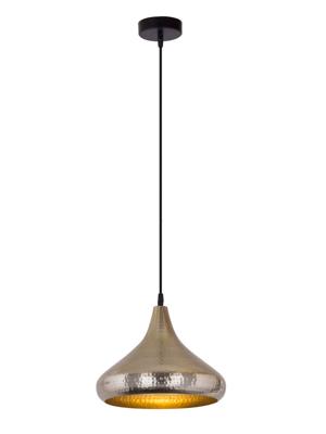 Michael - hanglamp - goud/zilver - gehamerd metaal - Ø 30 x H 28 cm