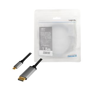 LogiLink CUA0100 tussenstuk voor kabels DisplayPort USB 3.2 Gen1 Type-C Zwart, Grijs