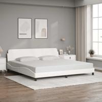 Bedframe "Dover" kunstleer wit 200x200 cm