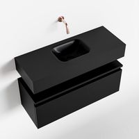 Toiletmeubel Mondiaz Andor | 80 cm | Meubelkleur Urban | Lex vrijhangend wastafel Urban Midden | Zonder kraangat