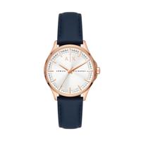 Horlogeband Armani AX5260 Leder Blauw 18mm