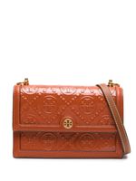 Tory Burch sac à bandoulière en cuir à fini verni - Orange