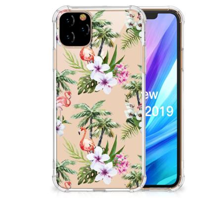 Apple iPhone 11 Pro Max Case Anti-shock Flamingo Palms Apple iPhone 11 Pro Max Case Anti-shock Flamingo Palms