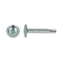 pgb-Europe PGB-FASTENERS | Zelfborende schroef bolkop+kraag Ø 4,20x13 Zn | 1000 st 0ZBBKR001004201303