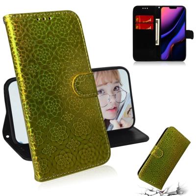 Voor iPhone 11 Pro Max Solid Color Kleurrijke Magnetische Gesp Horizontale Flip PU Lederen Hoes met Houder & Card Slots & Wallet & Lanyard(Gold)