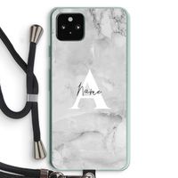 Ivory Marble: Pixel 5a 5G Transparant Hoesje met koord