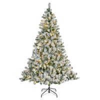 Kunst kerstboom Imperial pine met sneeuw en verlichting 210 cm - thumbnail