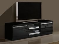 Tv-meubel REBECCA 2 deuren hoogglans zwart - thumbnail