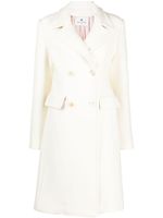 ETRO manteau en laine vierge à boutonnière croisée - Blanc