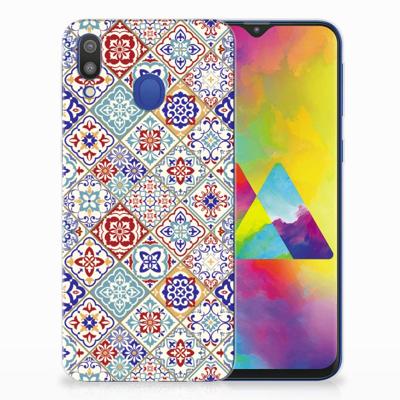 Samsung Galaxy M20 (Power) | Flexibel TPU | Siliconen hoesje | Tiles Color