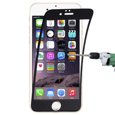 0.1mm 9H volledige scherm flexibele vezel getemperd glas Film voor iPhone 6 & 6s(Black)