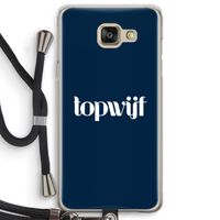 Topwijf Navy: Samsung Galaxy A5 (2016) Transparant Hoesje met koord
