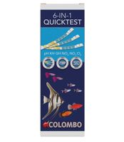 Colombo Aqua Quicktest 6 - 50x Aquarium Water Teststrips voor pH, KH, GH, Nitriet, Nitraat & Chloor