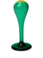 La DoubleJ vase en verre à ornements dorés - Vert - thumbnail