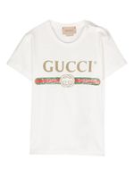 Gucci Kids t-shirt en coton à logo imprimé - Blanc