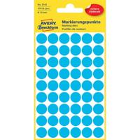 Etiket avery 3142 rond 12mm blauw 270st | 10 stuks