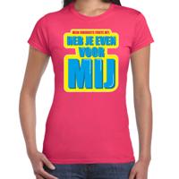 Foute party hits - Heb je even voor mij - verkleed t-shirt - roze - dames - Kleding