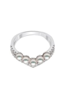 Yoko London bague en or blanc 18ct ornée de perles d'Akoya et diamants - Argent